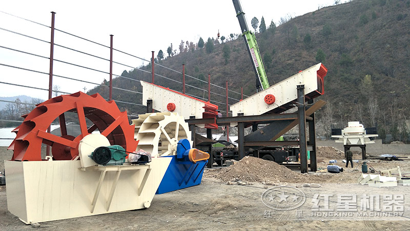 輪式小型砂石分離機(jī)多少錢(qián)一臺(tái)，帶生產(chǎn)線案例